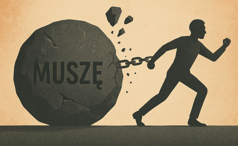 Symboliczne ujęcie napięcia między toksyczną motywacją a autentycznym wyborem w procesie zdrowienia